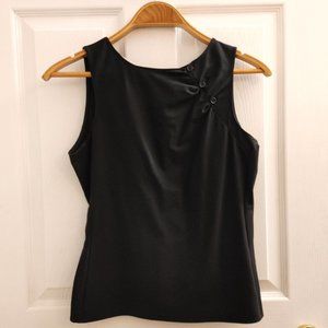 EMPORIO ARMANI vintage virgin wool black sleeveless top